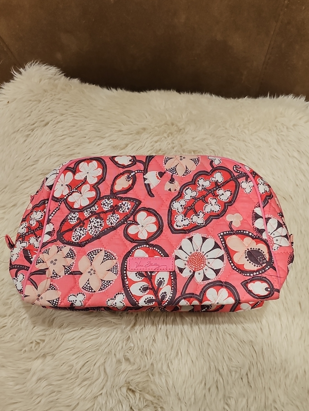 Vera Bradley Large Cosmetic Bag In Blush Pink NWT